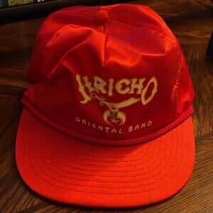 Vintage Jericho Oriental Band Silky Red Hat Great condition